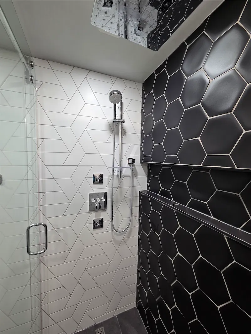 Bathroom shower installation by FlameTech in a Calgary home